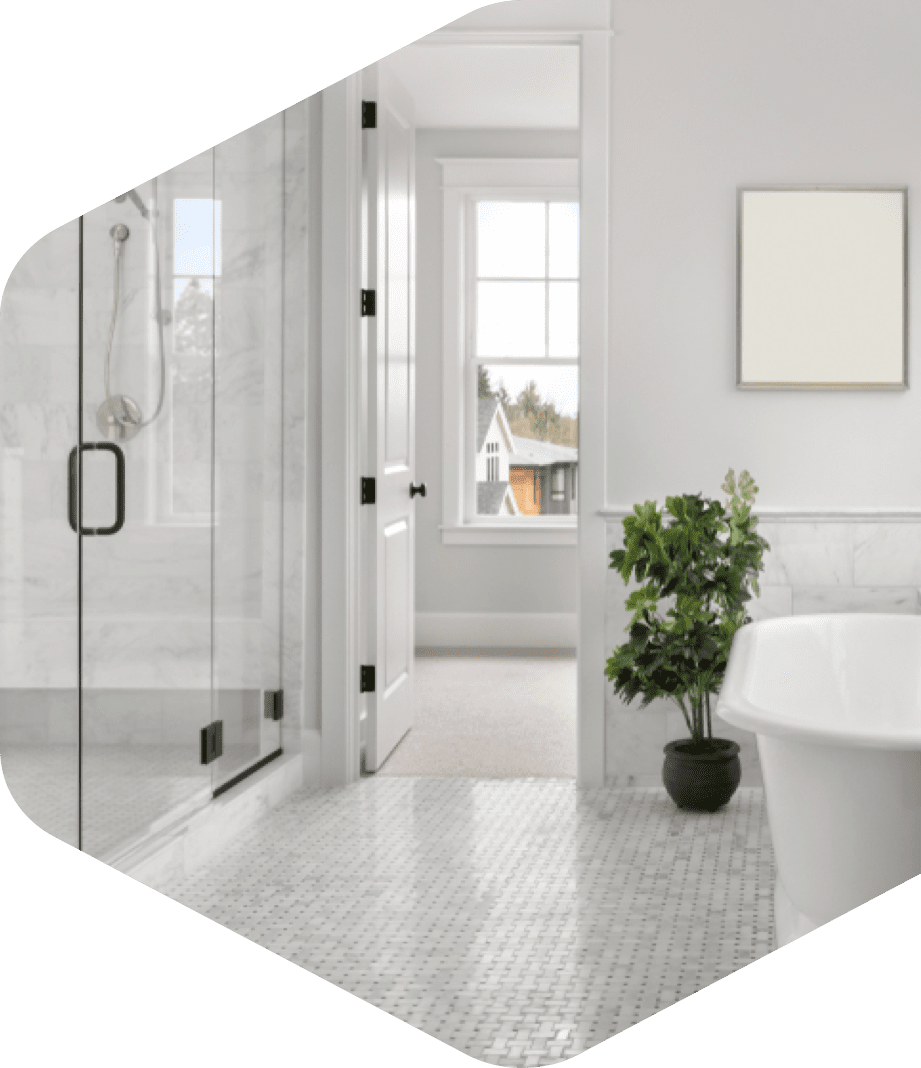 White and clean bathroom — Glass Suppliers in Wollongong, NSW