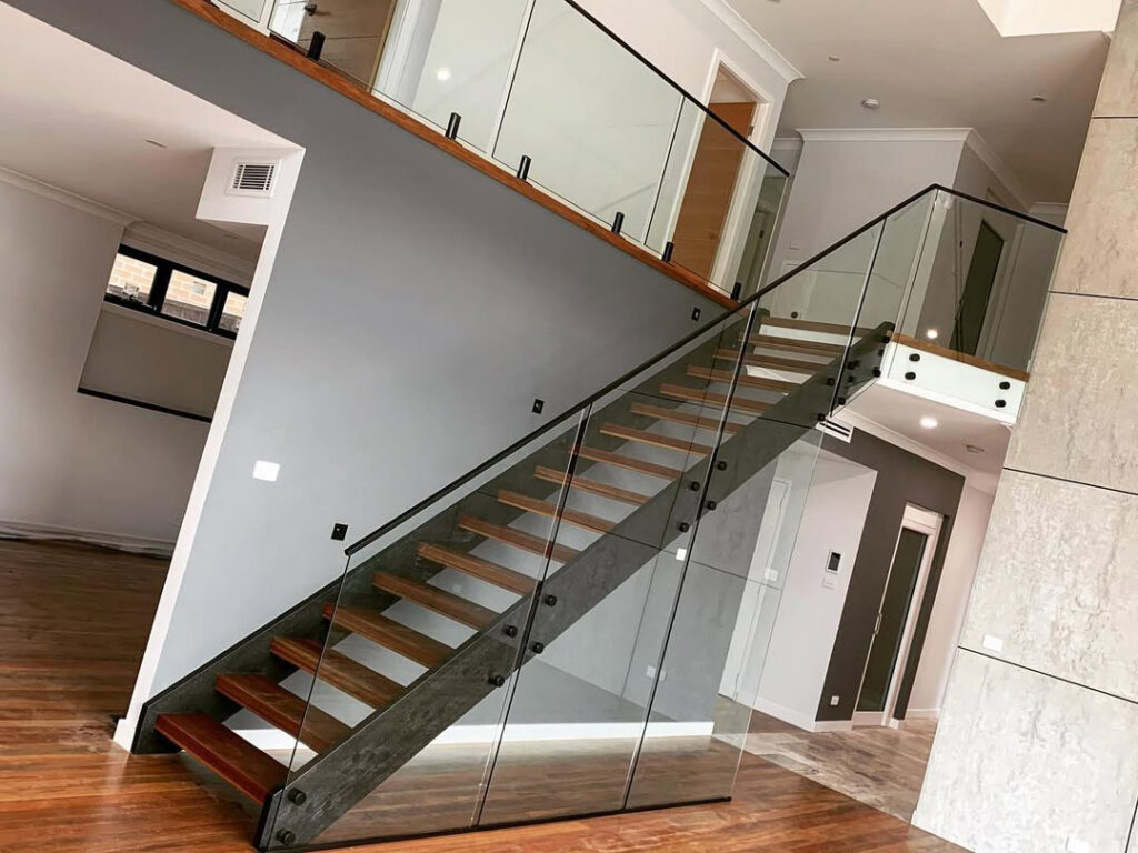 Glass Balustrades Around the Stairs