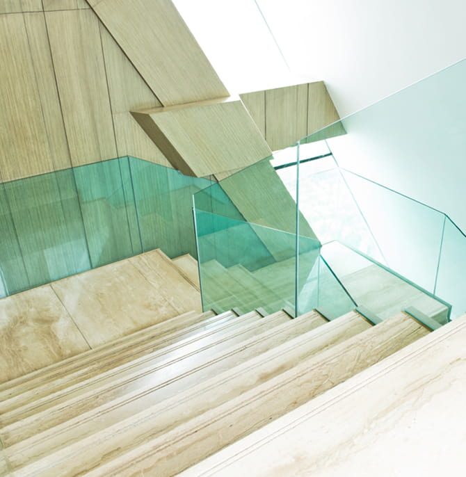 Stairs glass fence — Glass Suppliers in Wollongong, NSW